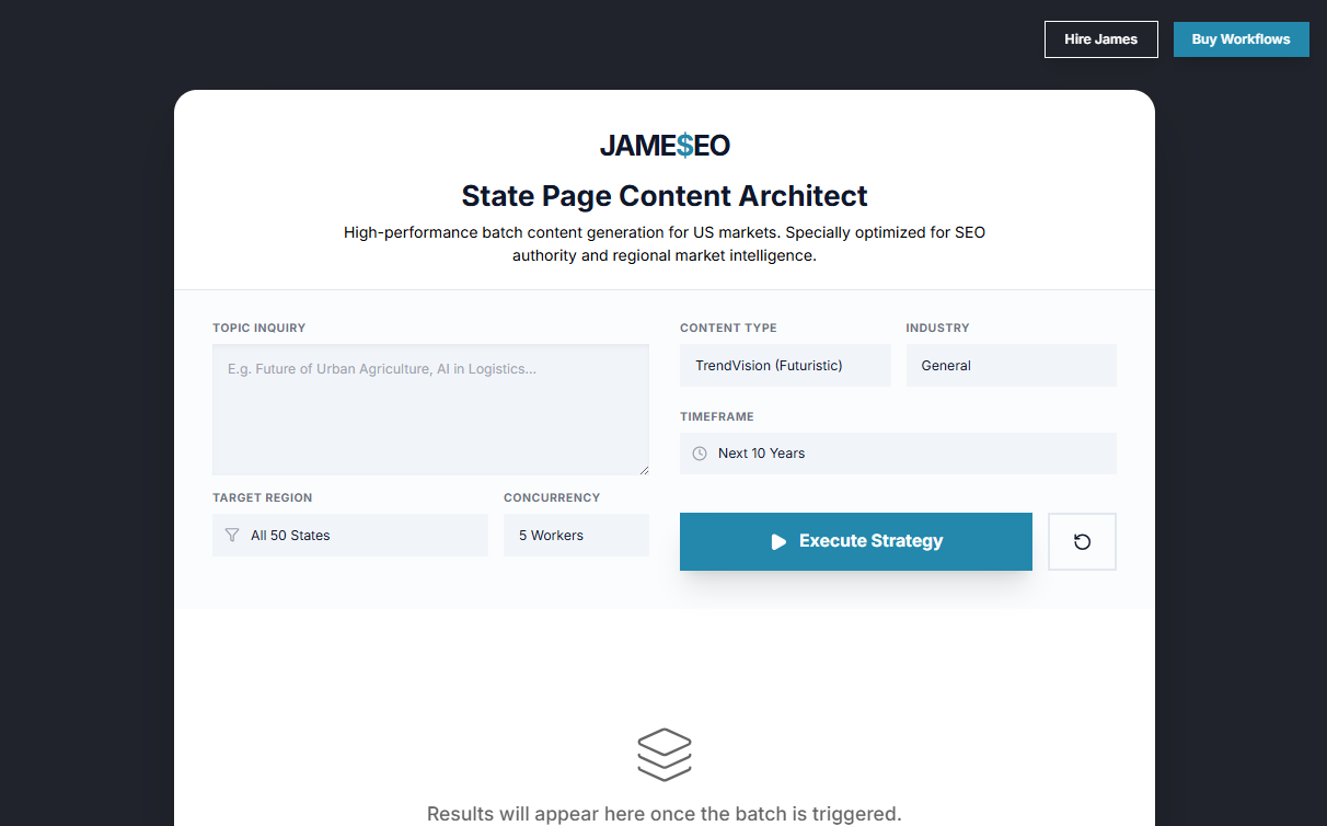 State Page Content Architect